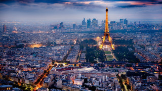 Cityscape tower night lights paris - a cityscape free wallpaper