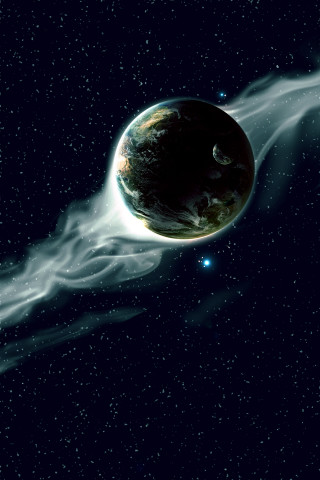 Black hole white streak blue - a black hole free wallpaper