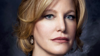 Blonde blue eyes smoke billowing - smoke behind her free wallpaper