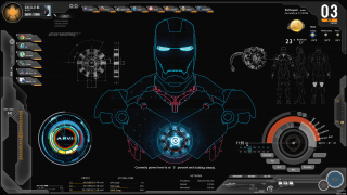 Batman futuristic background interface character - a screen free wallpaper