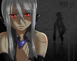 Gothic yandere red eyes silver - a red eye free wallpaper for desktop