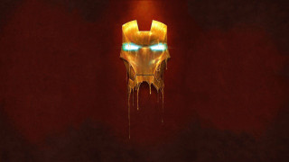 Yellow ironman mask glowing eyes 2 - alberto seveso free wallpaper