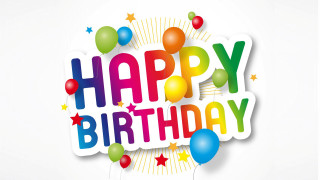 Happy birthday card balloons stars - a happy birthday card free wallpaper