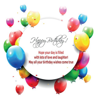 Birthday card balloons happy message 2 - free happy birthday wallpaper for tablet