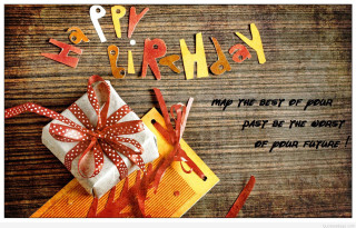 Happy birthday card gift red - a gift free wallpaper
