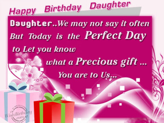 Birthday card present message daughter - present free wallpaper