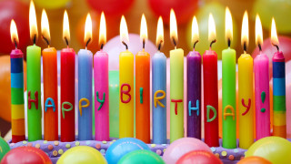 Birthday cake candles balloons happy 4 - the word happy birthday free wallpaper
