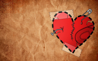 Broken heart wrench paper torn - a wrench free wallpaper