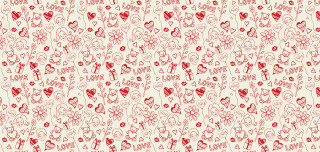 Hearts flowers pattern white background 2 - the word free wallpaper