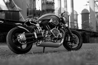 Motorcycle parked field building grain - octane rendering free wallpaper