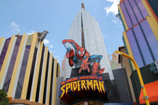 Movie theater sign city tall - the side of the building free wallpaper