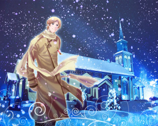 Man brown coat church snow - a brown coat free wallpaper