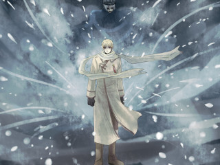 Man white coat ghost snow - a ghost free wallpaper