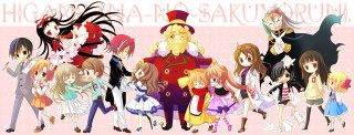 Higasia ana sakurururu anime characters - a group of anime characters free wallpaper