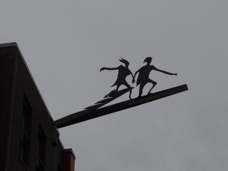 Couple people street light pole - alexander stirling calder free wallpaper