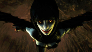 Creepy woman with wings and - a creepy look free wallpaper for desktop