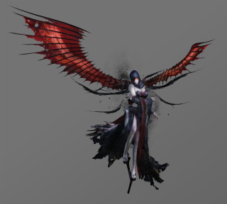 Woman wings bird back flying - epsylon point free wallpaper for tablet