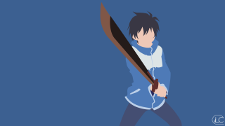 Eizan kikukawa blue background sword - a baseball bat free wallpaper