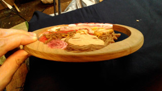 Person bowl food table blue - 3 d model free wallpaper