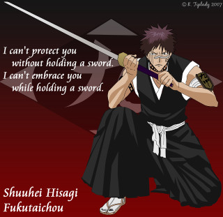 Man holding sword quote image - free anime wallpaper for tablet