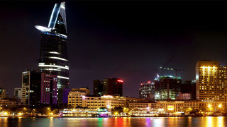 City skyline water night lights 4 - cui bai free wallpaper