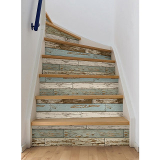 Wooden staircase blue handle design - a stair case free wallpaper for tablet