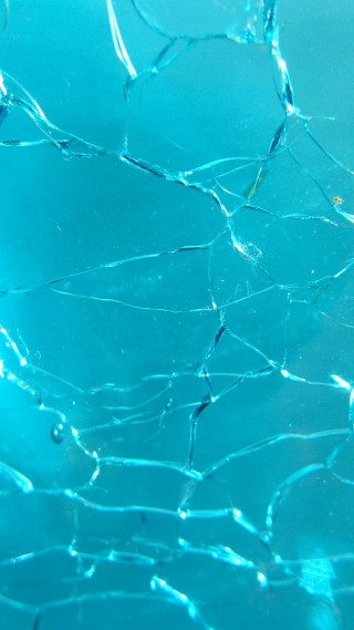 Broken glass window blue background - broken free wallpaper