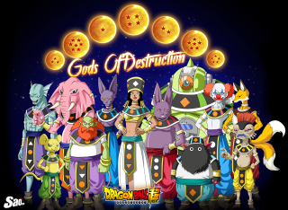 Cartoon characters group sign gods - poster art free wallpaper for desktop