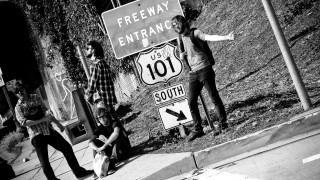 Group people street sign sidewalk - a street sign free wallpaper