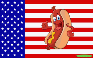 Cartoon hotdog thumbs up american - a thumb free wallpaper