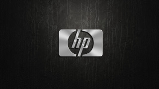 Hp logo black leather silver 2 - the bottom of the logo free wallpaper