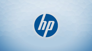 Blue hp logo blue background - 4k uhd image free wallpaper