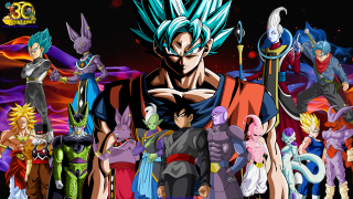 Dragon ball characters group black - a group of dragon ball characters free wallpaper