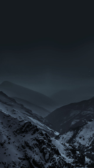 Mountain range dark sky moon - amir zand free wallpaper for mobile