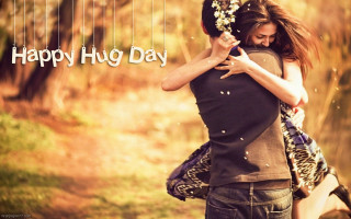 Happy hug day man woman - a photo free wallpaper for desktop