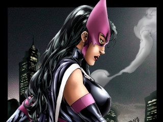 Woman cat suit city skyline - a woman in a cat suit free wallpaper