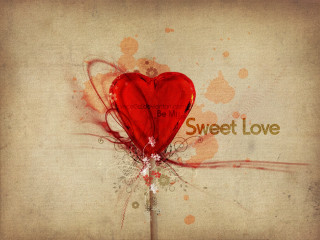 Red heart brown background red - sweet free wallpaper