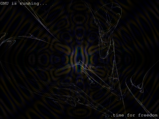 Black background blue yellow design - time free wallpaper