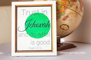 Globe bible verse framed picture - temporary free wallpaper