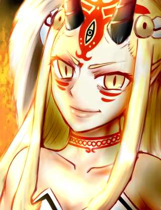 Blonde woman red mask black - a red mask free wallpaper