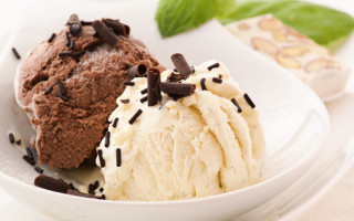 Bowl ice cream chocolate chips - a bowl of ice cream free wallpaper