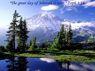 Mountain lake bible quote nature - the bible free wallpaper