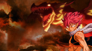 Red haired man dragon fire - a red tail free wallpaper for desktop