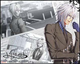 Anime whitehair blackjacket blueeyes formal - white hair free wallpaper for desktop