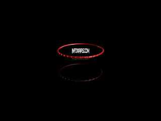 Red ring neonson dark background - pincushion len free wallpaper