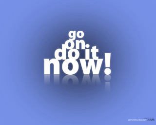 Blue background white text kitsch - action free wallpaper