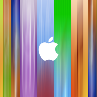 Colorful apple logo multicolored background - smooth free wallpaper for tablet