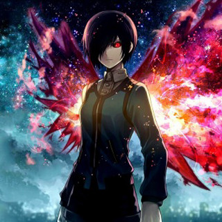 Red eye woman fantasy starry - a large bird free wallpaper for tablet