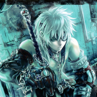 Woman white hair sword chains - cedric seaut keos masons free wallpaper for tablet