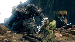 Giant robot creature cave sword - dark soul free wallpaper